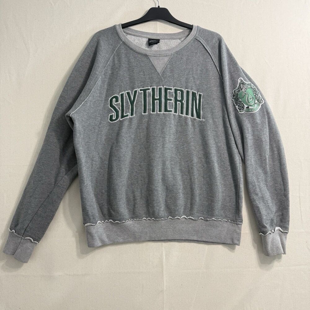 Universal Harry Potter SLYTHERIN Sweatshirt Crew Neck Slv Gray Size Large